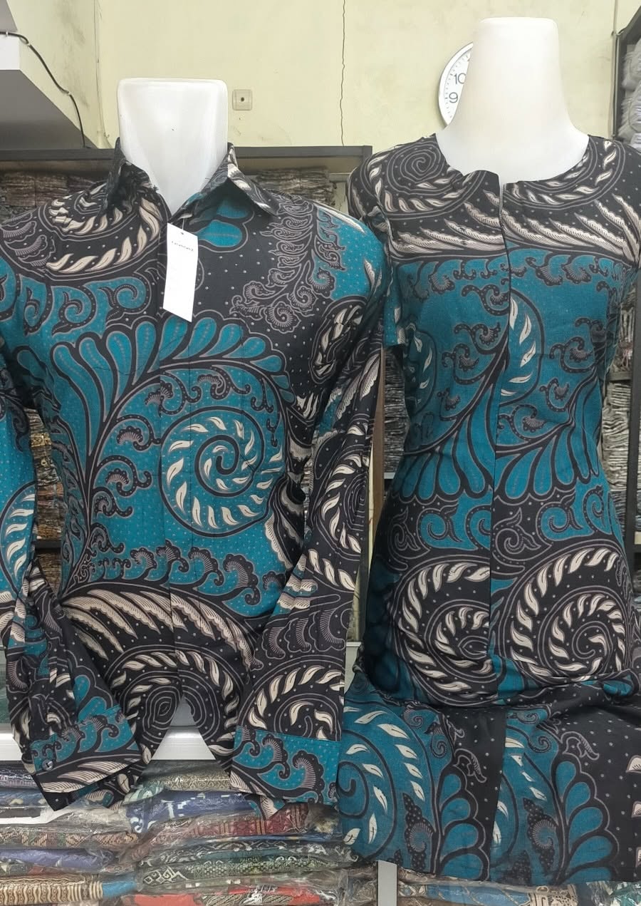 Batik Couple Motif Flora Toska
