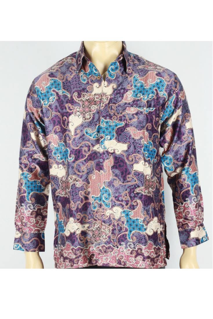 Kemeja Batik Pria Siliwangi Aruna – Ungu